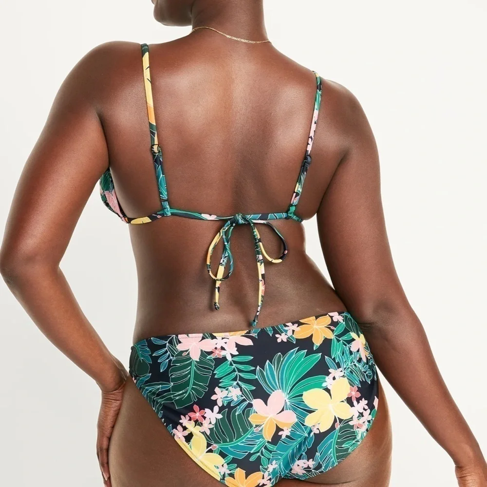 NWT! Tropic Thunder 2pc String Bikini Swim Top & Matching Bottom - Size XL🌻
